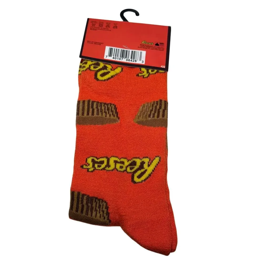 NEW Reese’s Crazy Socks Men's Crew Socks Shoe Size 6-12